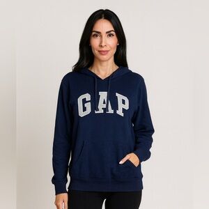 GAP Navy Kangaroo Pockets Hoodie Size Small